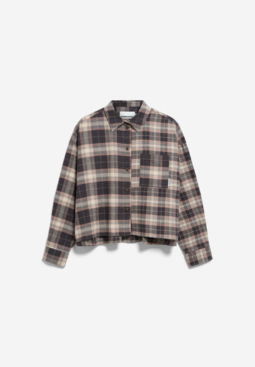NALAANI PATCHED CHECK BLOUSE moonshadow-sandstone | ARMEDANGELS