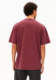 ICONIC Å MAARKOS GD T-SHIRT velvet red washed | ARMEDANGELS