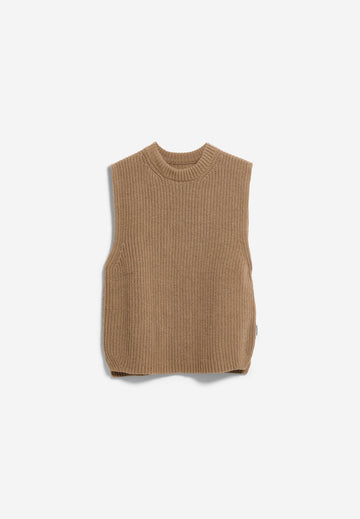 RIB KNIT VEST amberwood | ARMEDANGELS