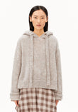 MOHAIR BLEND KNIT HOODY honey melange | ARMEDANGELS