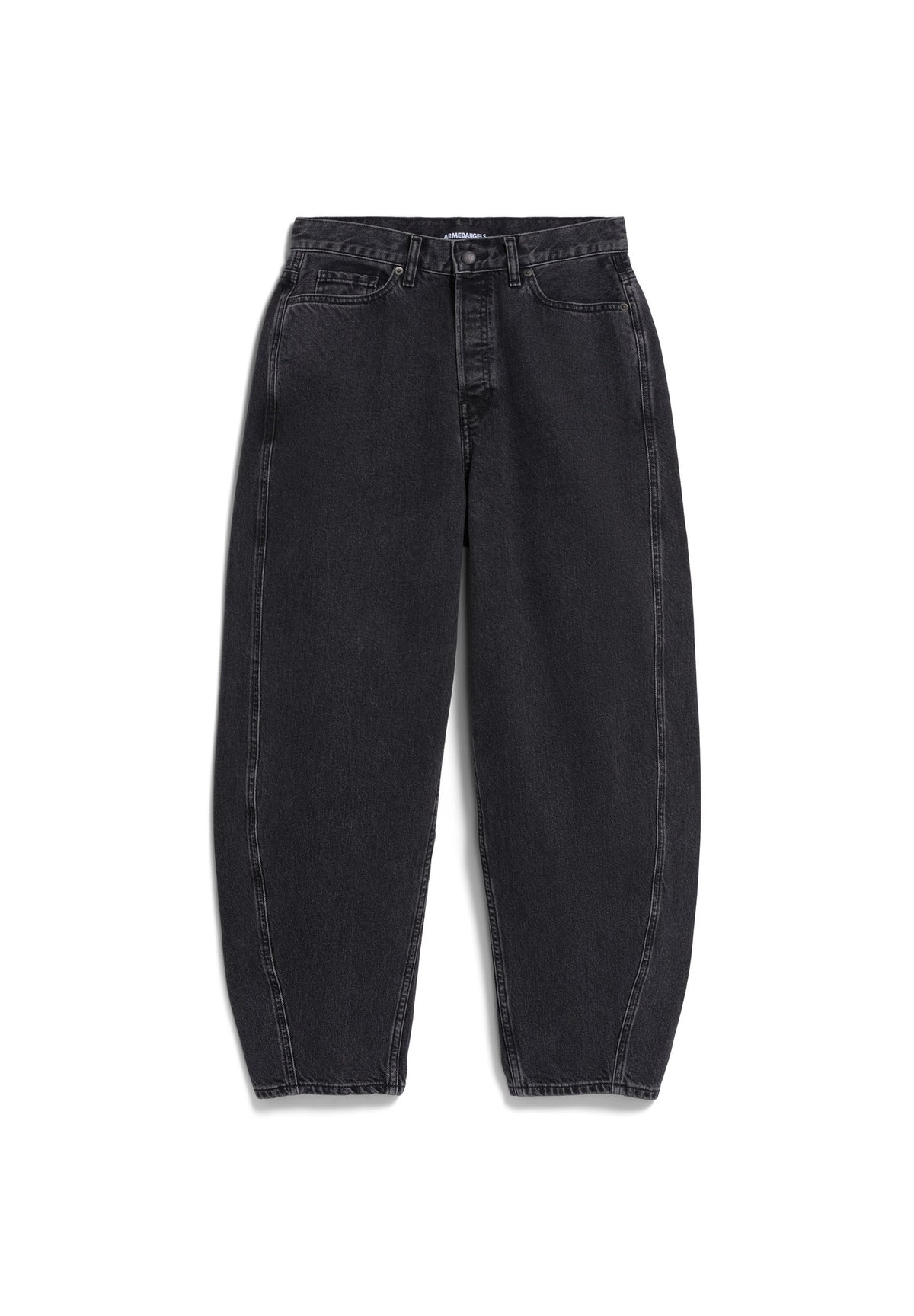 BAARLY HIGH WAIST BARREL JEANS ebony black | ARMEDANGELS
