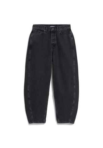 BAARLY HIGH WAIST BARREL JEANS ebony black | ARMEDANGELS