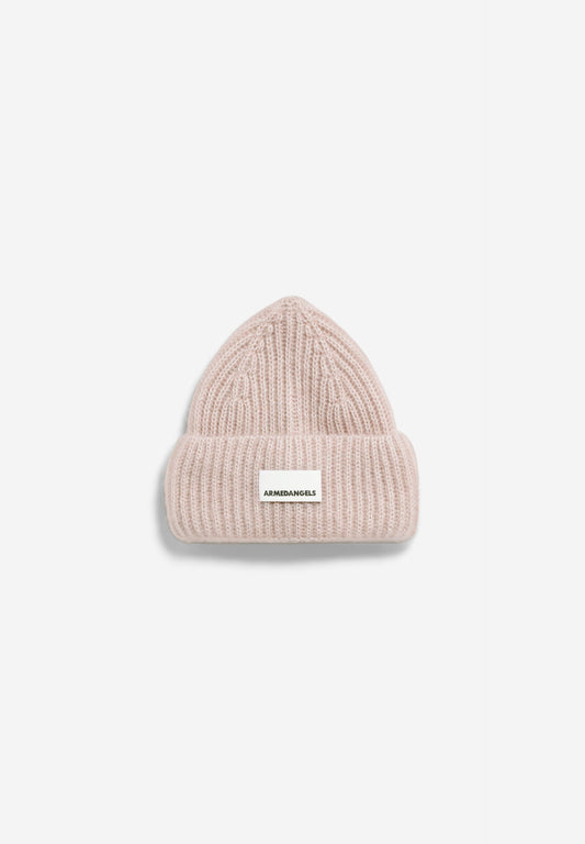 MOHAIR BLEND KNIT HAT W honey melange | ARMEDANGELS