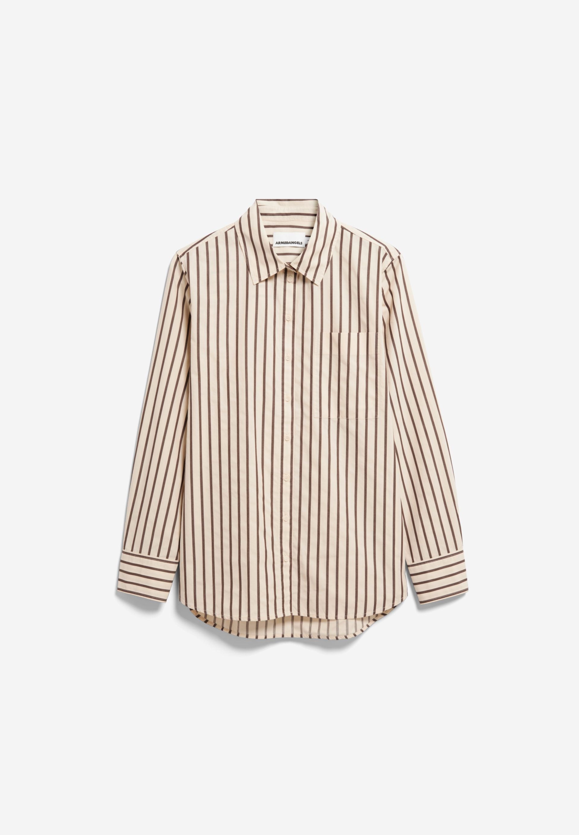 STRIPE LOOSE SHIRT BLOUSE oatmilk-claystone | ARMEDANGELS