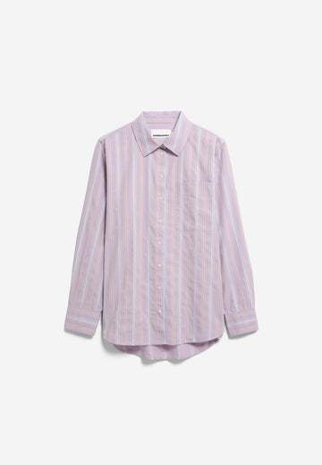 STRIPE LOOSE SHIRT BLOUSE moonlit lilac-sandstone | ARMEDANGELS
