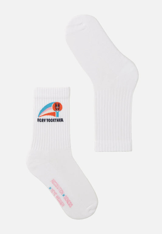Socken BERGENIA PLAY TOGETHER white | recolution