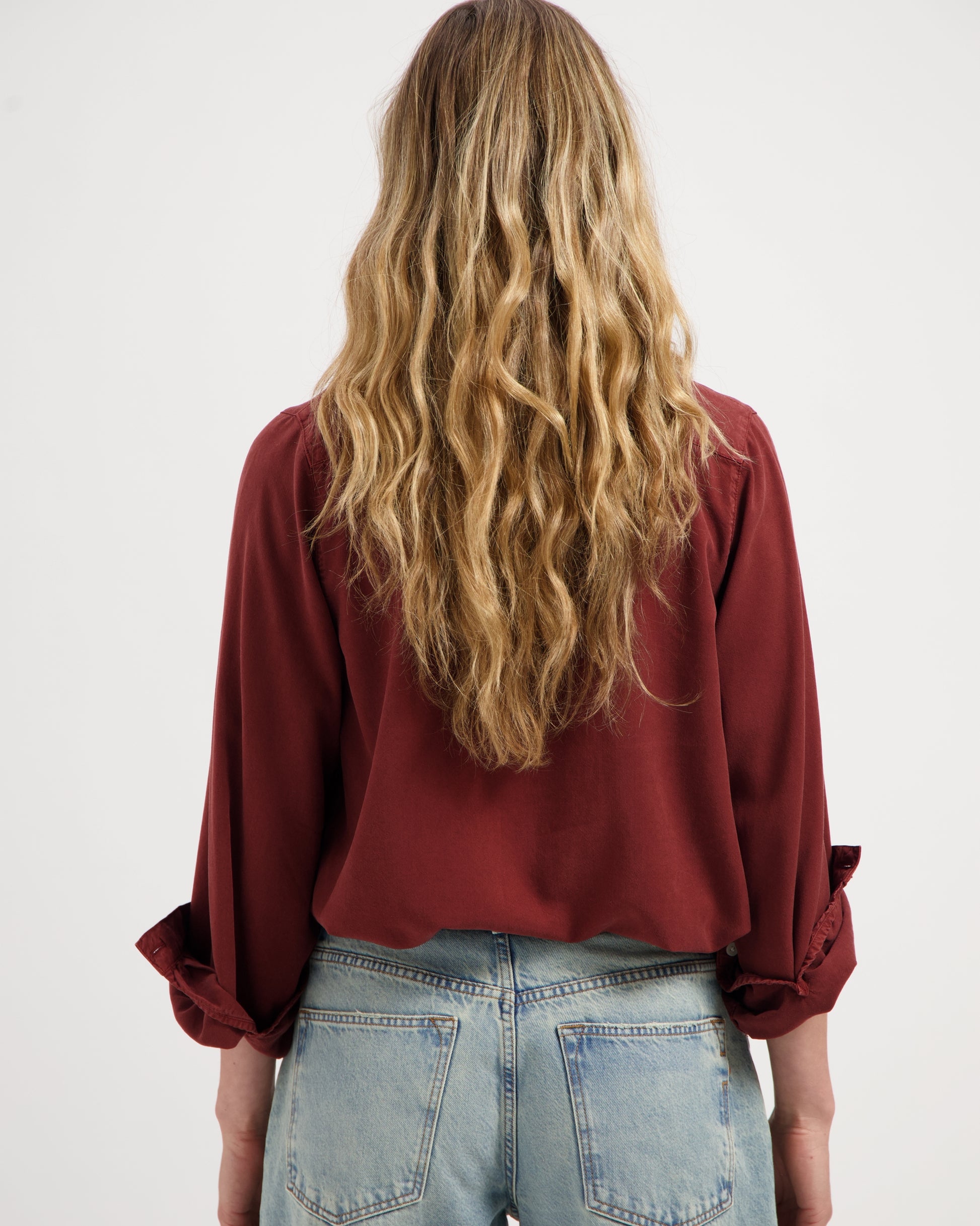 Evi Tencel Blouse brick | KUYICHI