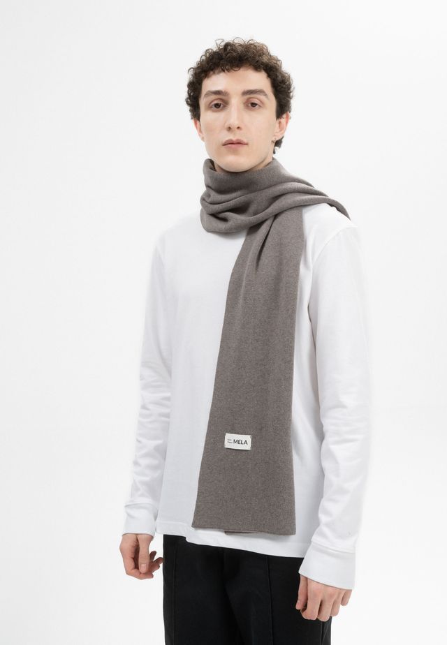 Jacquard Knit Scarf ASMEE bear melange | MELAWEAR
