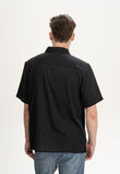 Kurzarm Hemd VIVEK charcoal black | MELAWEAR