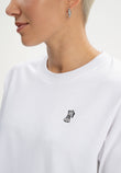 Cropped T-Shirt heavy JOSHNA white Coffee | MELAWEAR