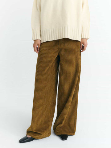 Hose LIGHT OAK CORDUROY HEDDA PANTS | THINKING MU