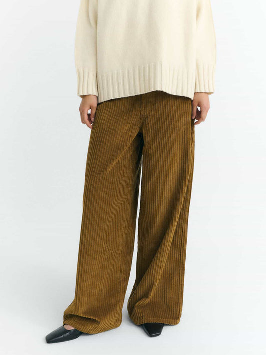 Hose LIGHT OAK CORDUROY HEDDA PANTS | THINKING MU