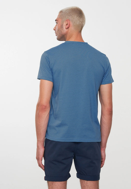 T-Shirt PANDAN STRIPES water blue | recolution