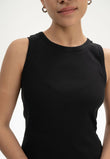 Ribbed Tanktop DRISNA schwarz | MELAWEAR