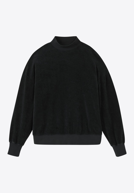Frottee Sweatshirt DICHONDRA black | recolution