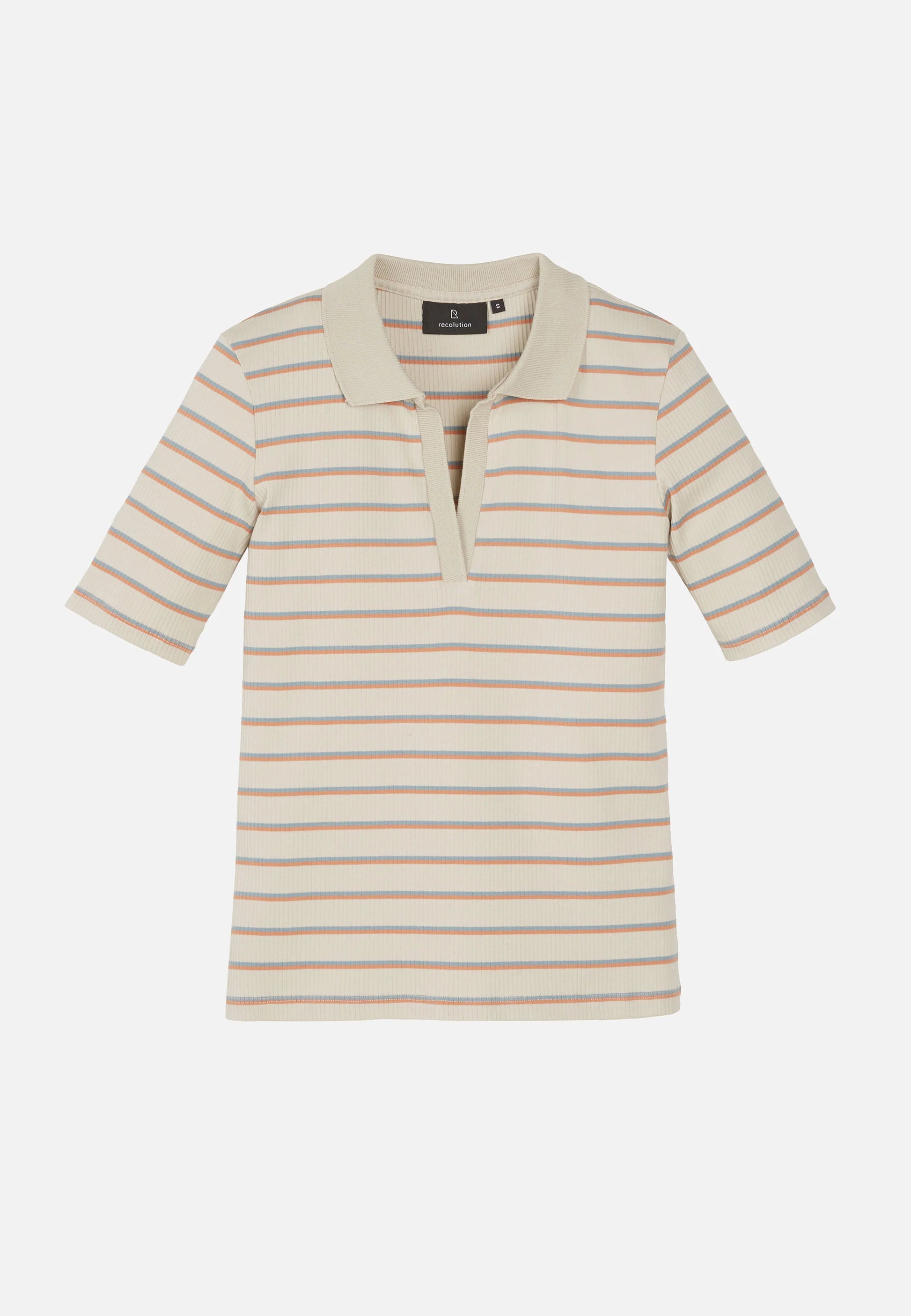 Polo KERRIA STRIPES arctic white | recolution