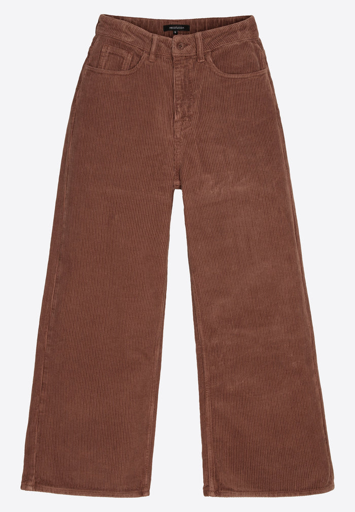 Hose ERICA CORDUROY wood brown | recolution