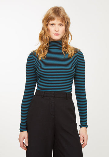 Rib Longsleeve LIATRIS STRIPES lake blue | recolution