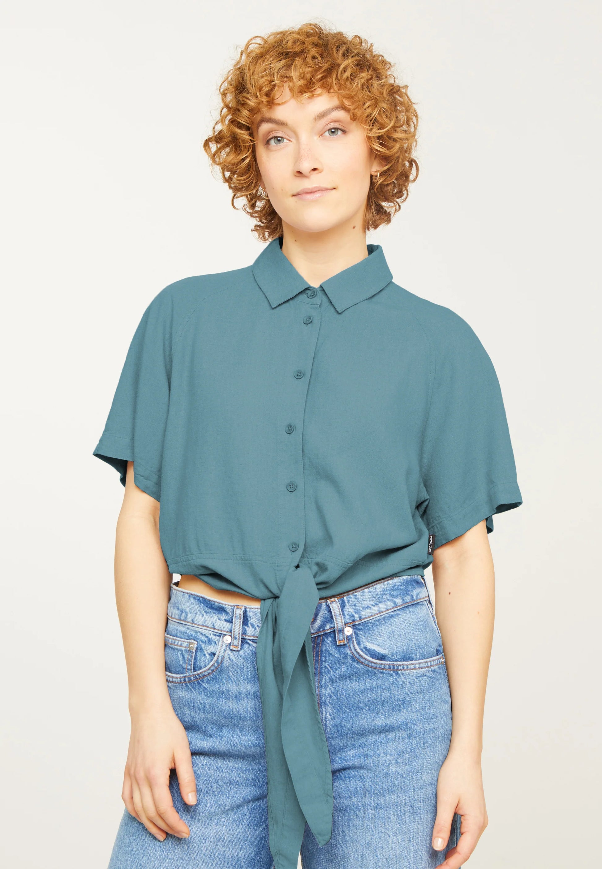 Bluse OCRA lake green | recolution