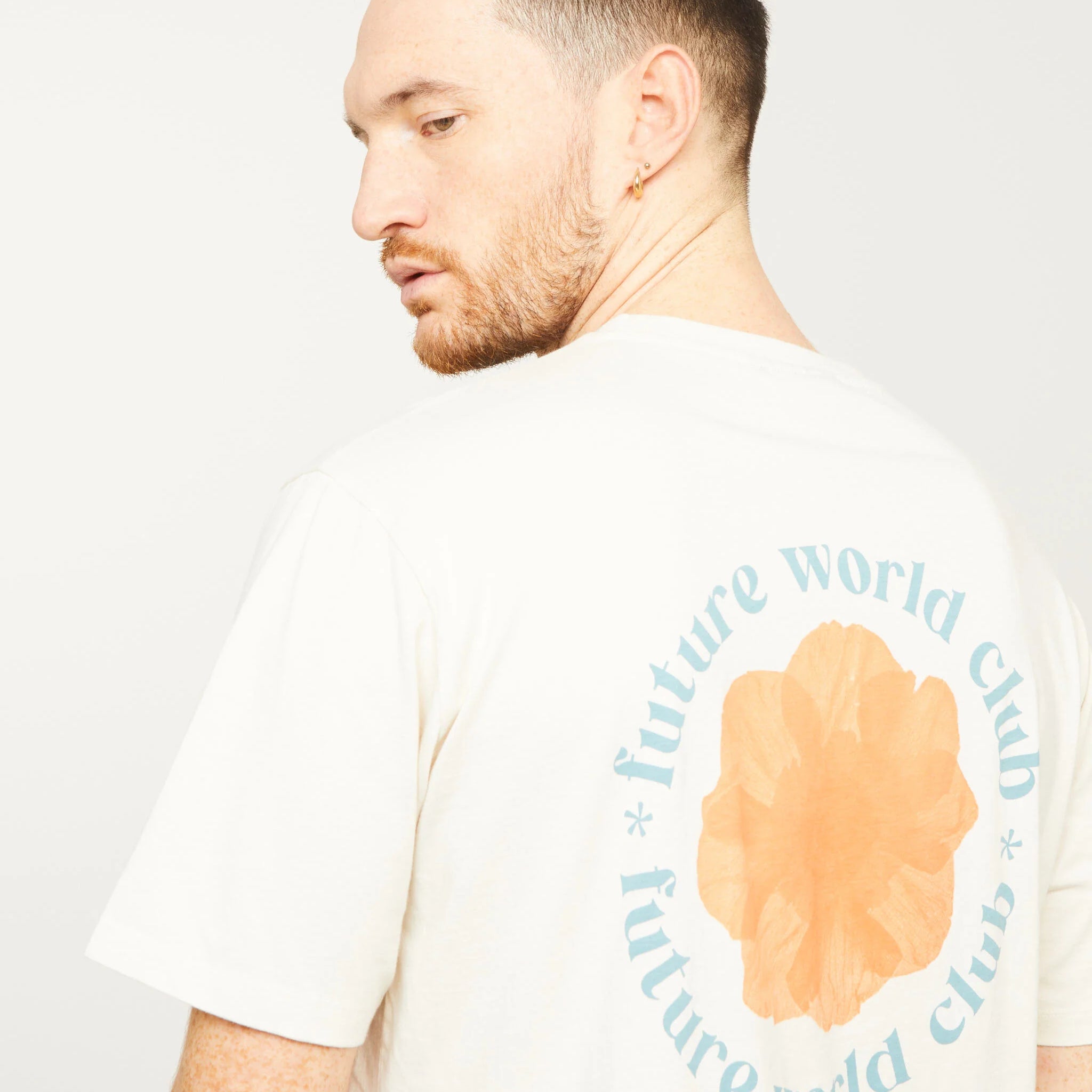 T-Shirt APOSERIS FLOWER arctic white | recolution
