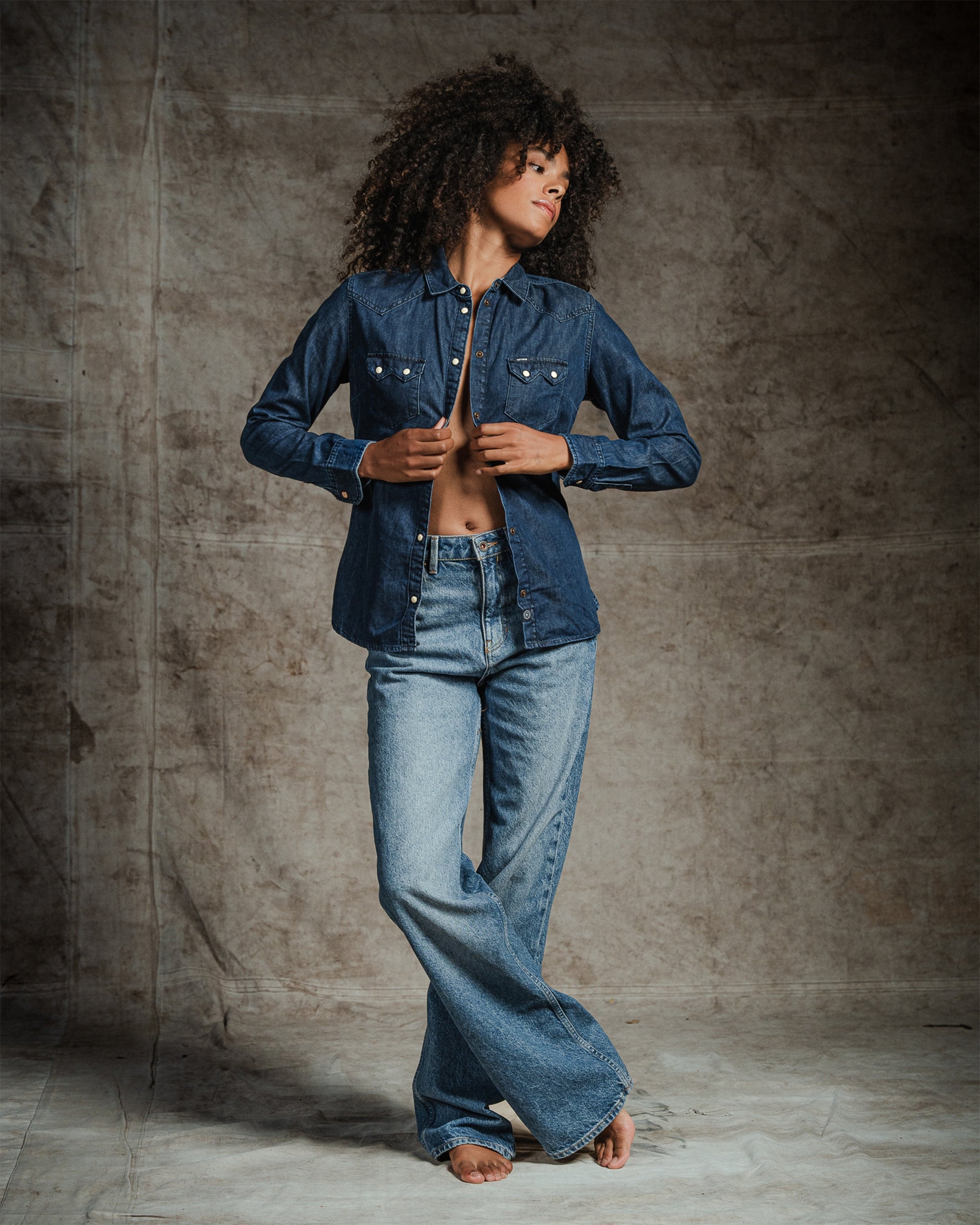 Jeans Izabella Straight Old Blue | KUYICHI
