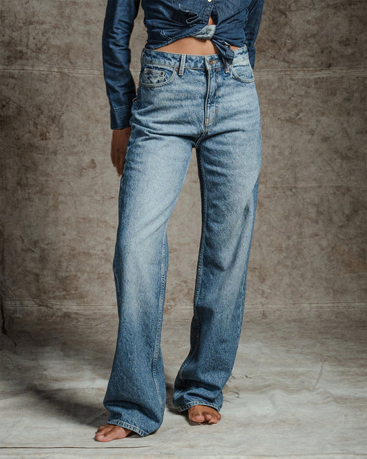 Jeans Izabella Straight Old Blue | KUYICHI