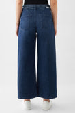 Jeans BLINK Wide Barrel Cropped Soft Denim - Classic dark blue | DAWN