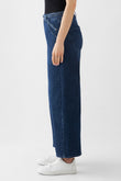 Jeans BLINK Wide Barrel Cropped Soft Denim - Classic dark blue | DAWN