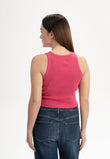 Cropped Ribbed Tanktop PRISHA berry blend | MELAWEAR