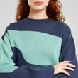 Sweater Limhamn Flowy Ombre Blue/Granite Green | DEDICATED