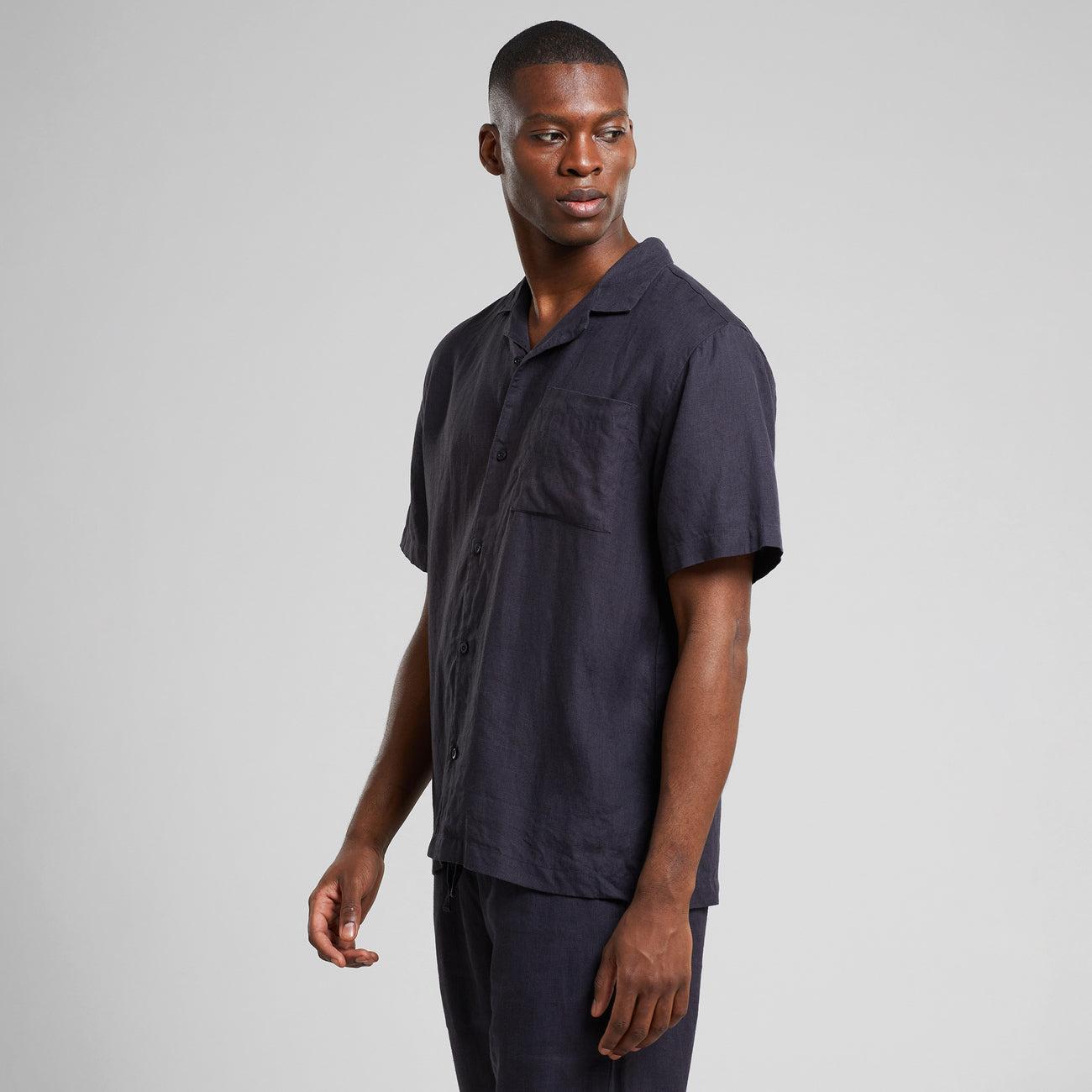 Hemd Marstrand Linen Phantom Black | DEDICATED