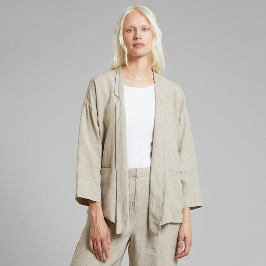 Loose Blazer Tanto Linen Ecru | DEDICATED