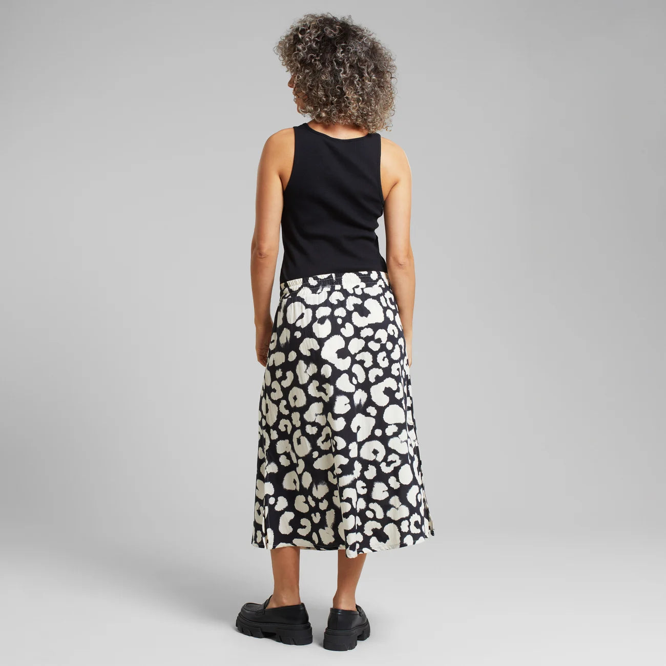 Skirt Klippan Painted Leopard Black | DEDICATED
