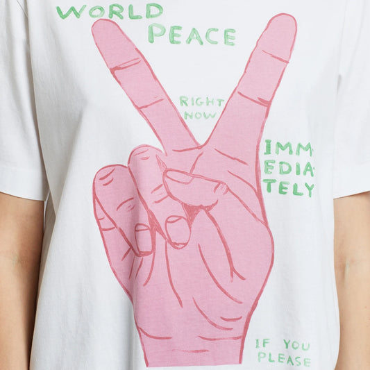T-shirt Vadstena World Peace White | DEDICATED