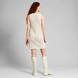 Knitted Dress Kramfors Crochet Vanilla White | DEDICATED