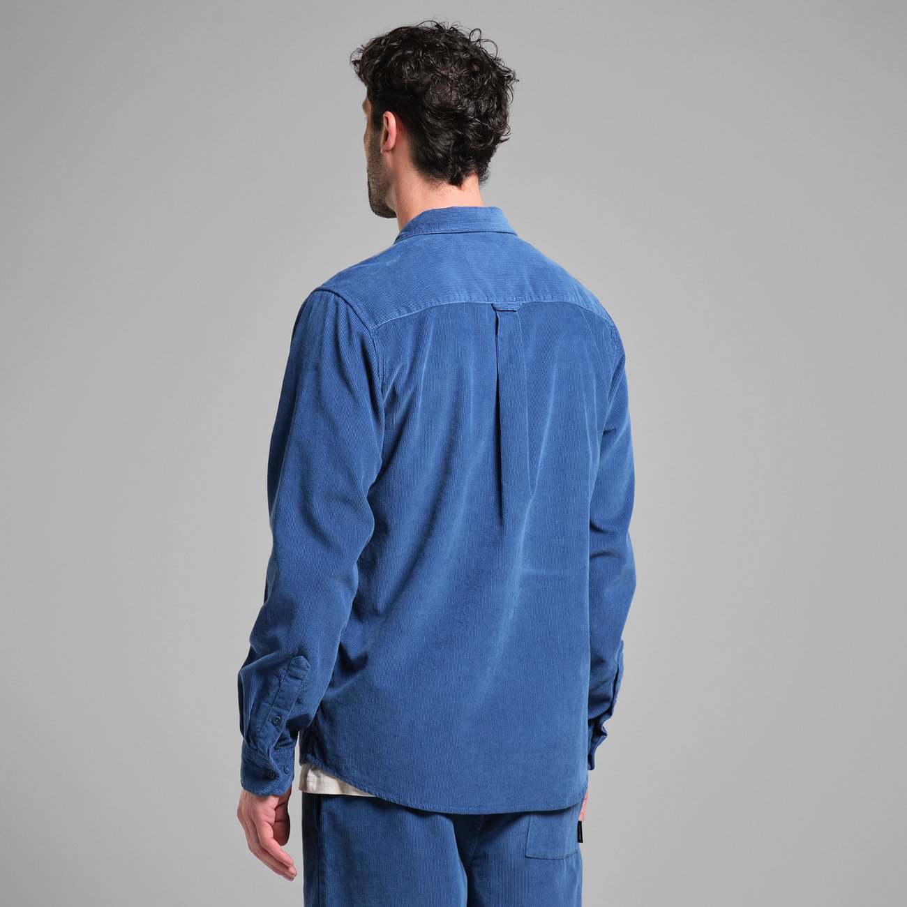 Shirt Varberg Corduroy True Blue | DEDICATED