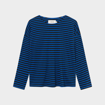 Top Humledal Stripes Black/Surf Blue | DEDICATED