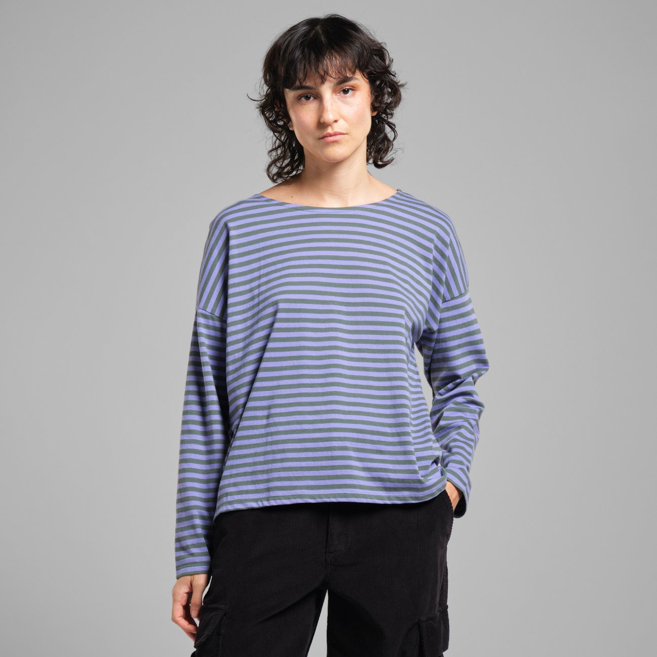 Top Humledal Stripes Green/Purple | DEDICATED