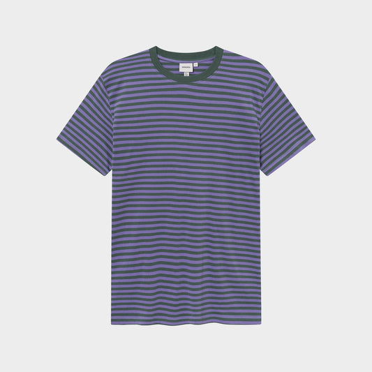 T-shirt Stockholm Stripes Green/Purple | DEDICATED