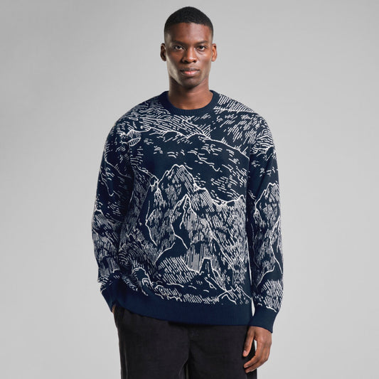 Sweater Mora Mountain Horizon Navy | DEDICATED