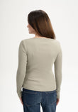 Ribbed Longsleeve MEHAR dusty green | MELAWEAR
