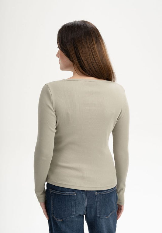 Ribbed Longsleeve MEHAR dusty green | MELAWEAR
