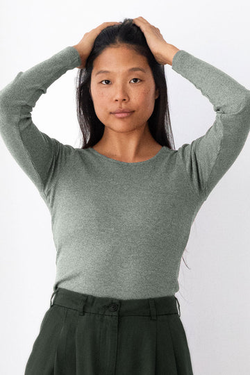 Longsleeve ARRAN SAGE GREEN | TWOTHIRDS