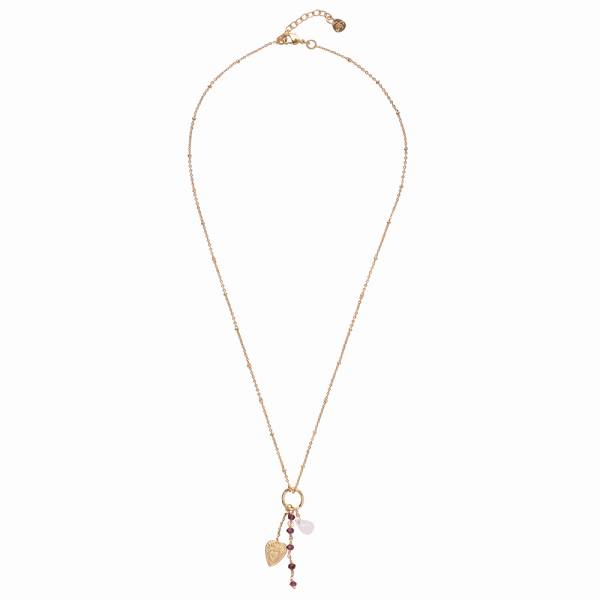 Prestige Rose Quartz Garnet Necklace | a Beautiful Story