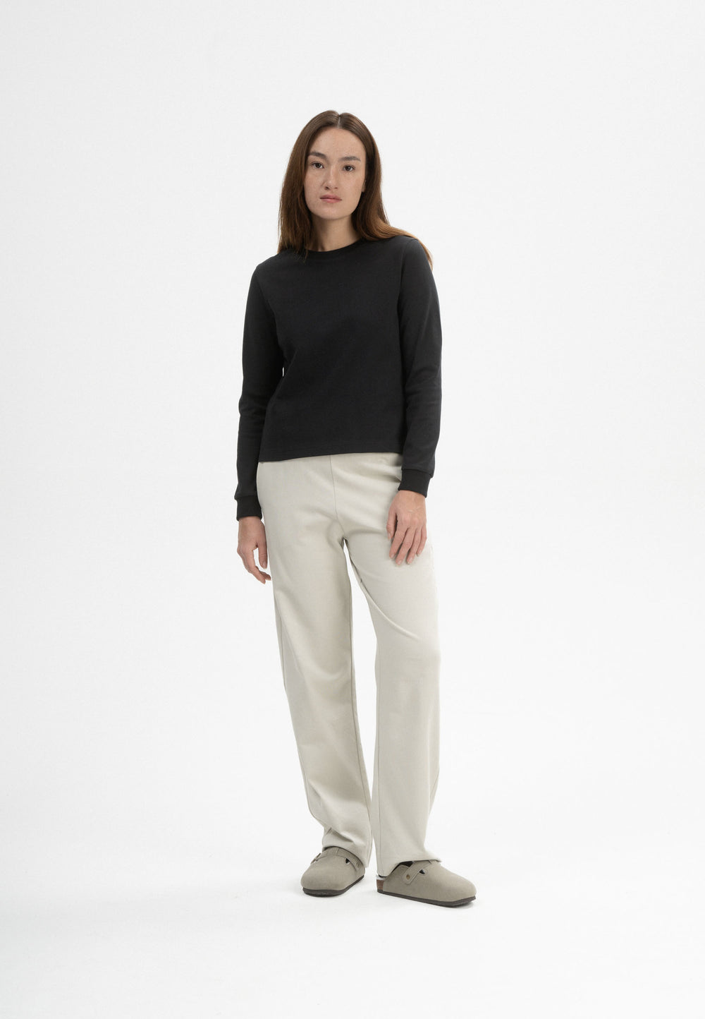 Langarmshirt schwer AASTHA schwarz | MELAWEAR