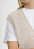 Women Structured Knit Vest Style BHOJA cream speckles | MELA