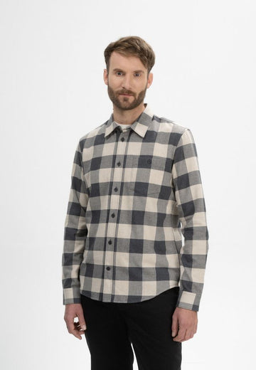 Flannel Shirt SAHEL anthrazit karo | MELAWEAR