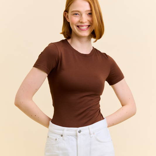 T-Shirt Tight Dunkelbraun | popeia