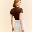 T-Shirt Tight Dunkelbraun | popeia