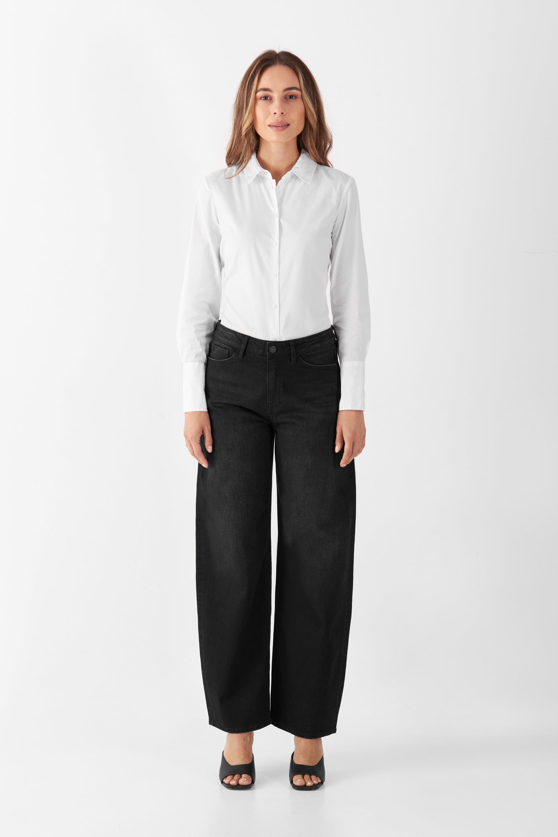 Jeans ASH Barrel Leg Minimal Stretch - Classic black denim 304 | DAWN